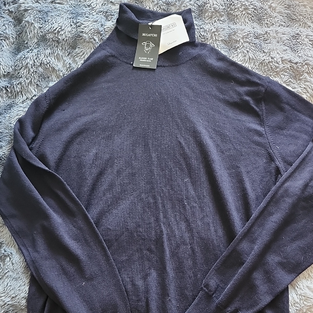 Bugatchi Navy Turtleneck Sweater